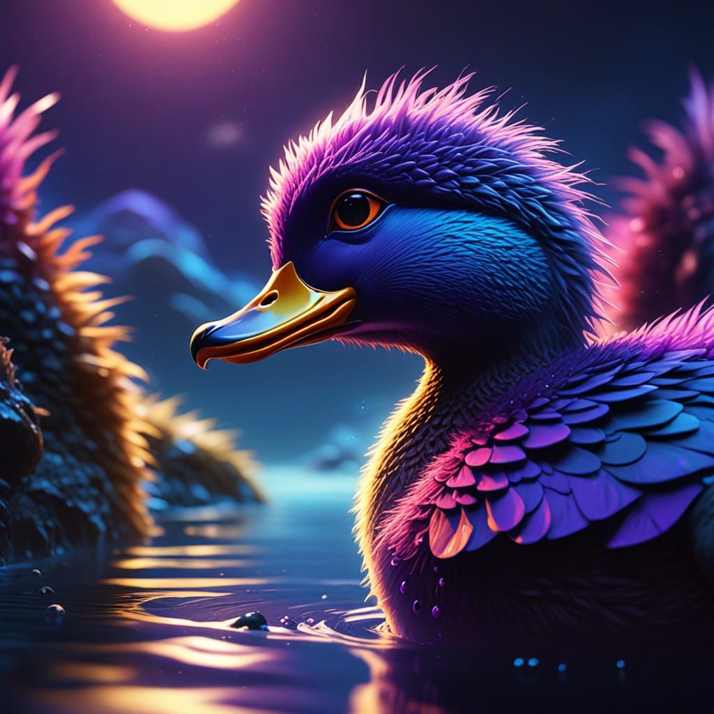 Brave Forest Creatures Battle a Sea Monster in Vibrant Water...