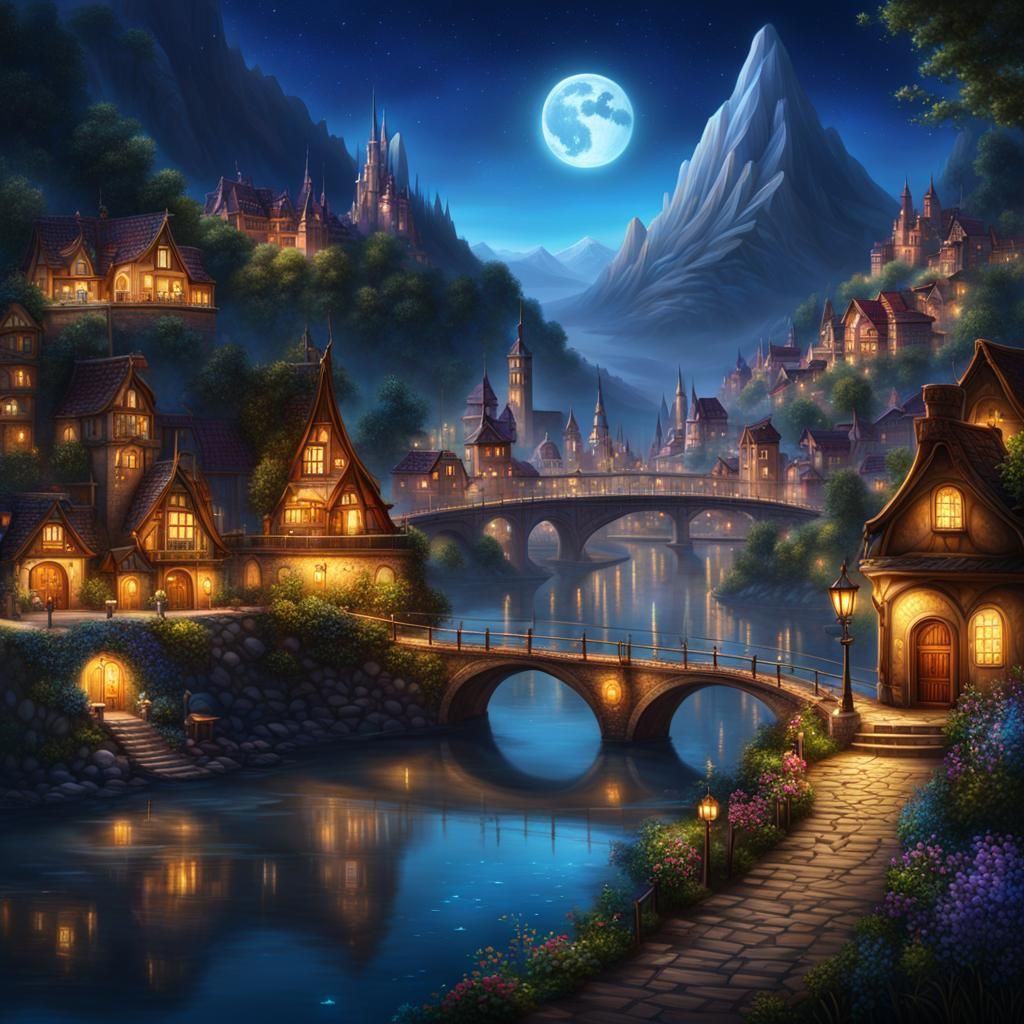 Velaris: Magical City of Starlight at Night
