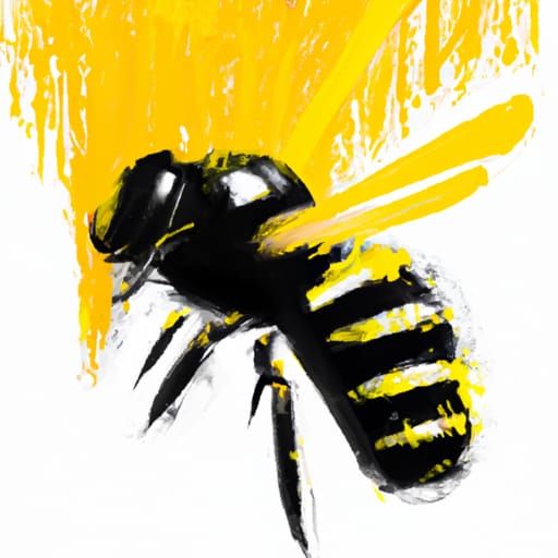 Bee in Flight: Action Painting
