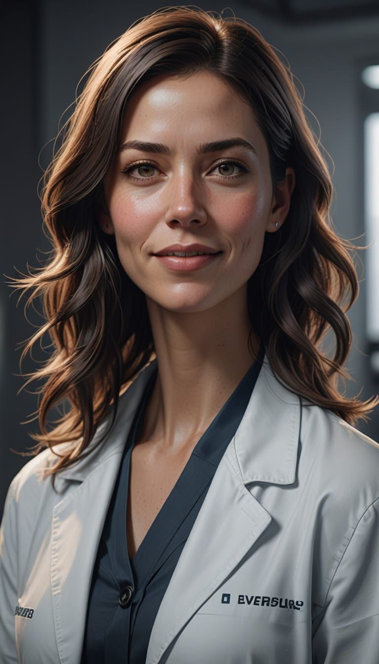 Confident Female Dentist in Modern Dental Office