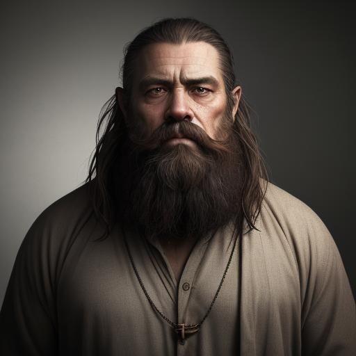 Noble Dwarf Portrait with Long Beard