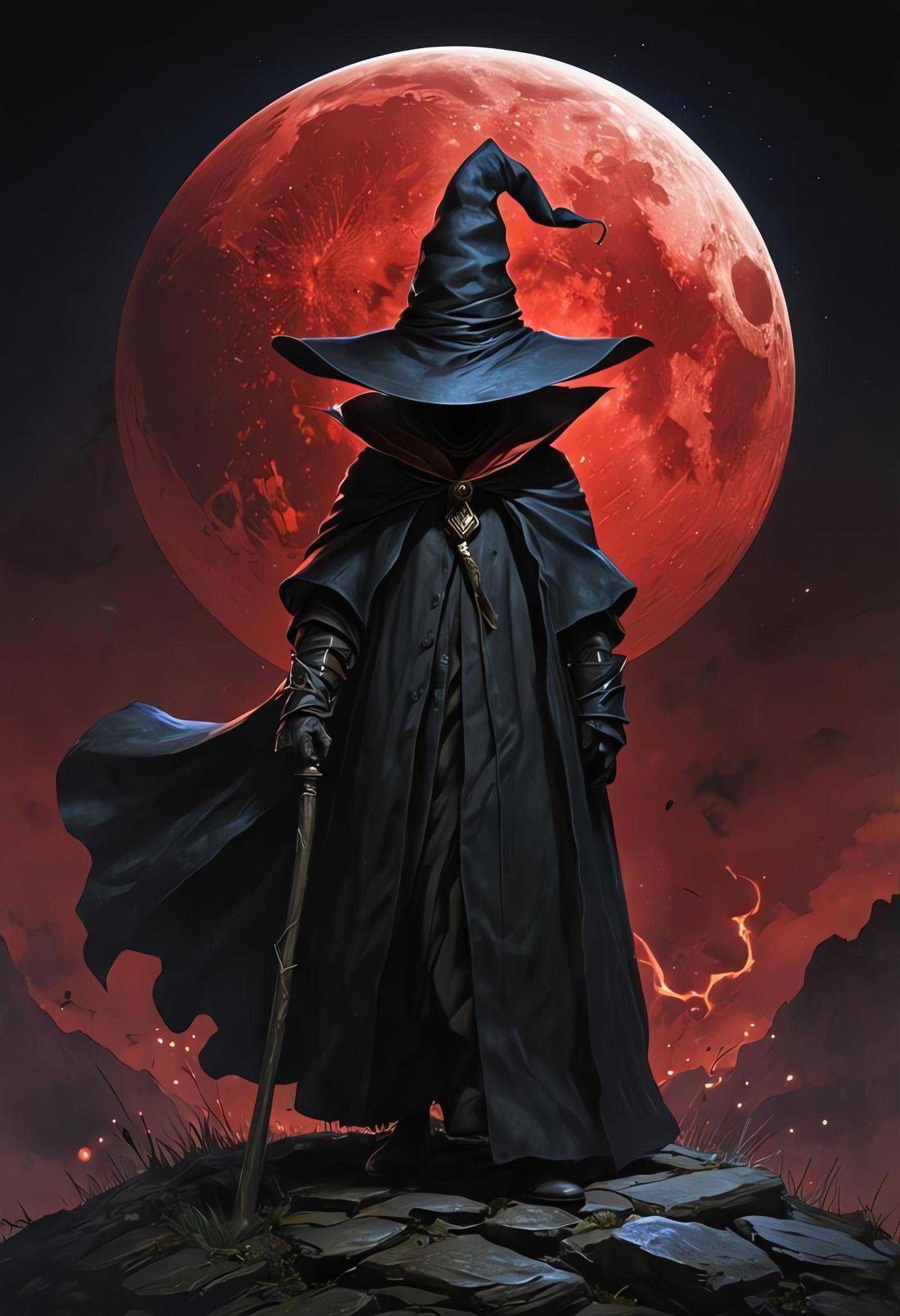 Faceless Black Mage Book Cover Art