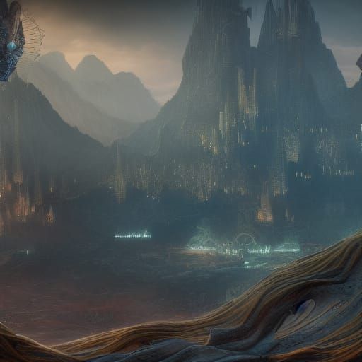 Detailed Matte Painting of a Transgender Person