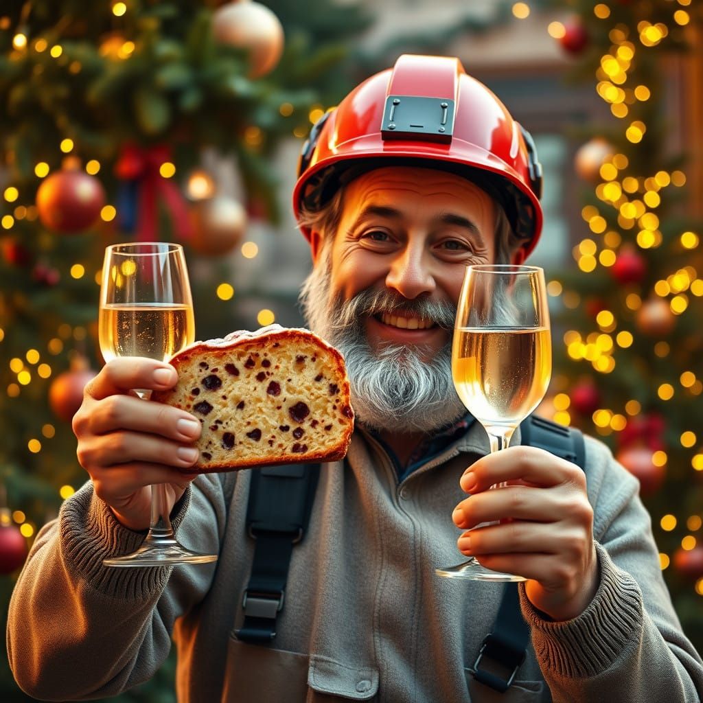 Joyful Italian Geologist Offers Panettone and Wine in Warm,...