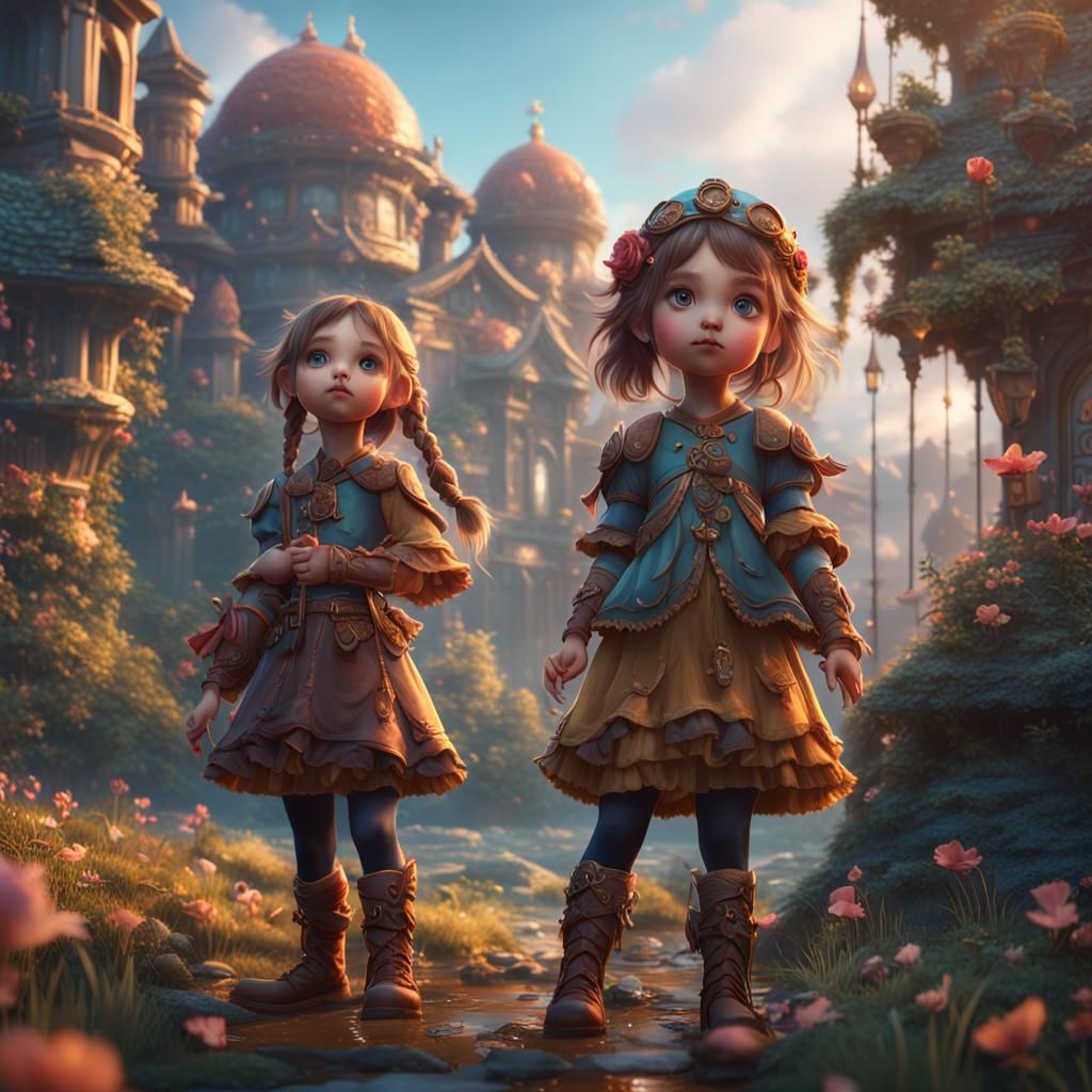 Cute Girls in Detailed Fantasy Concept Art