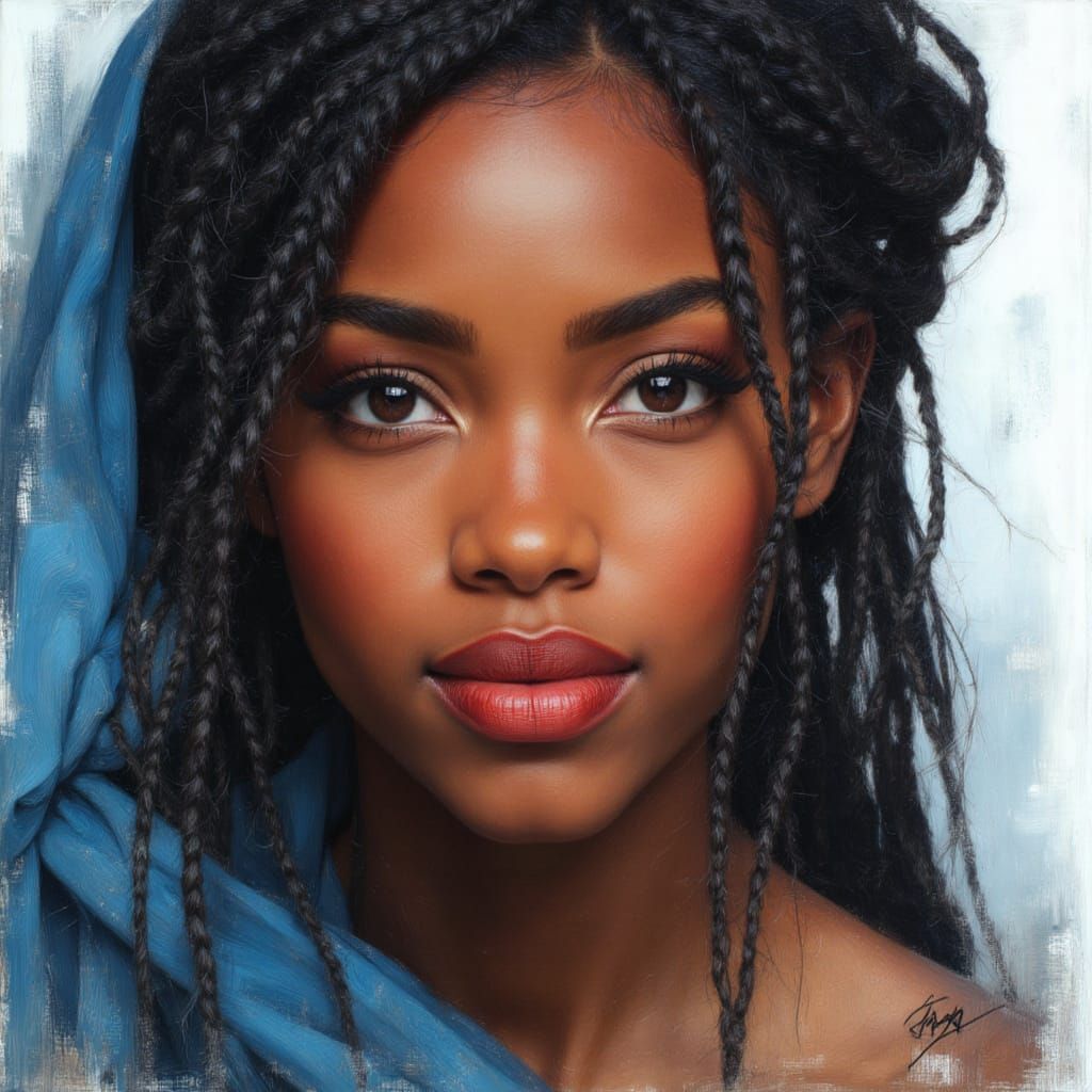 African Goddess Portrait of Kelly Rowland in Studio Light