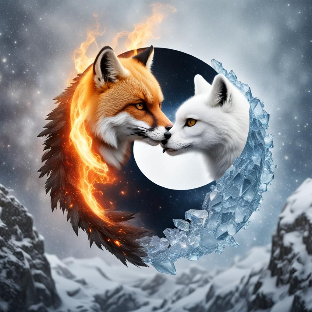 Fire and ice foxes