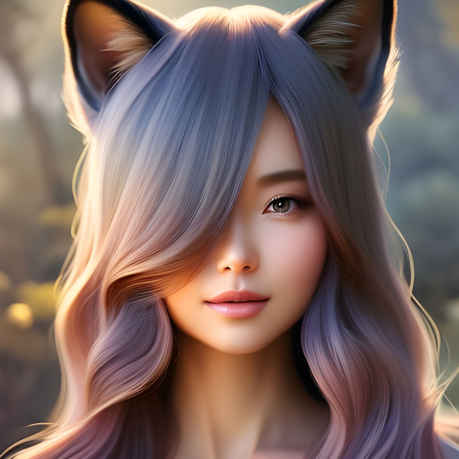 Fox Girl Portrait Inspired by Digital Art Masters