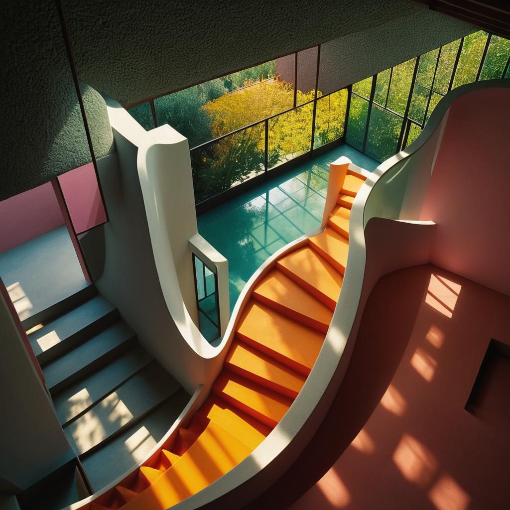 Luis Barragan Inspired House Interior Photograph