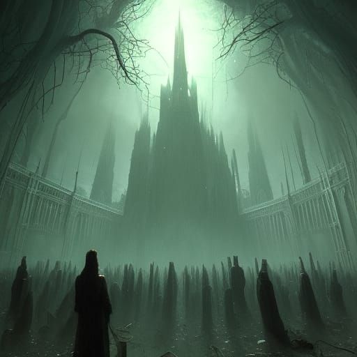 Mysterious Eldritch Horror in Hyperrealistic Style