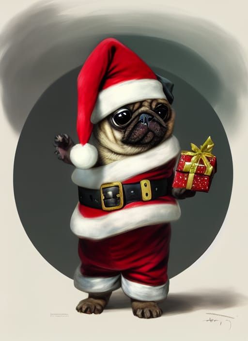 Santa Pug Wins Christmas Costume Contest
