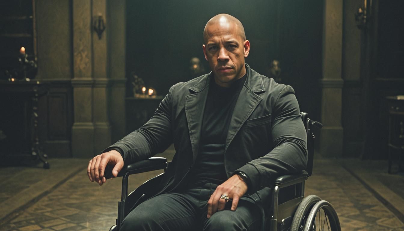 Professor Xavier: A Dramatic Cinematic Film Still