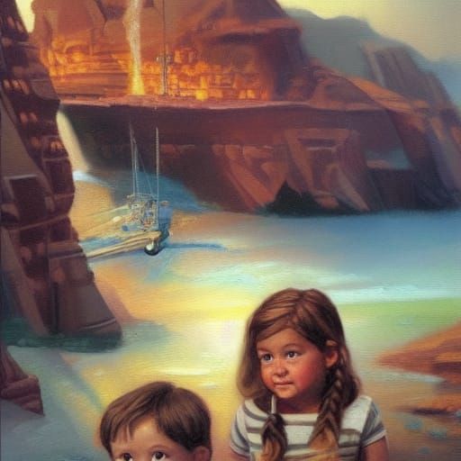 Little Einsteins as Oil Painting