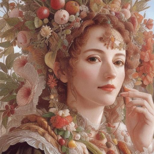 Detailed Photorealistic Cornucopia in Maximalist Style