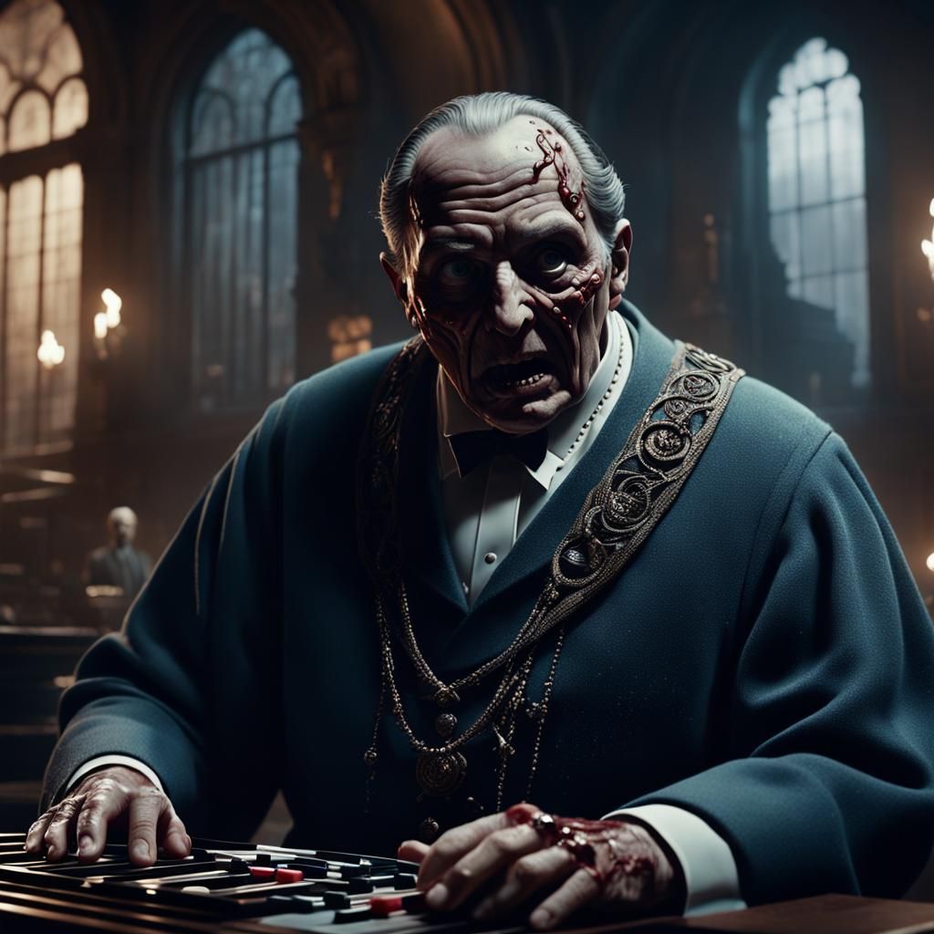 Epic Horror Priest in Cinematic Style