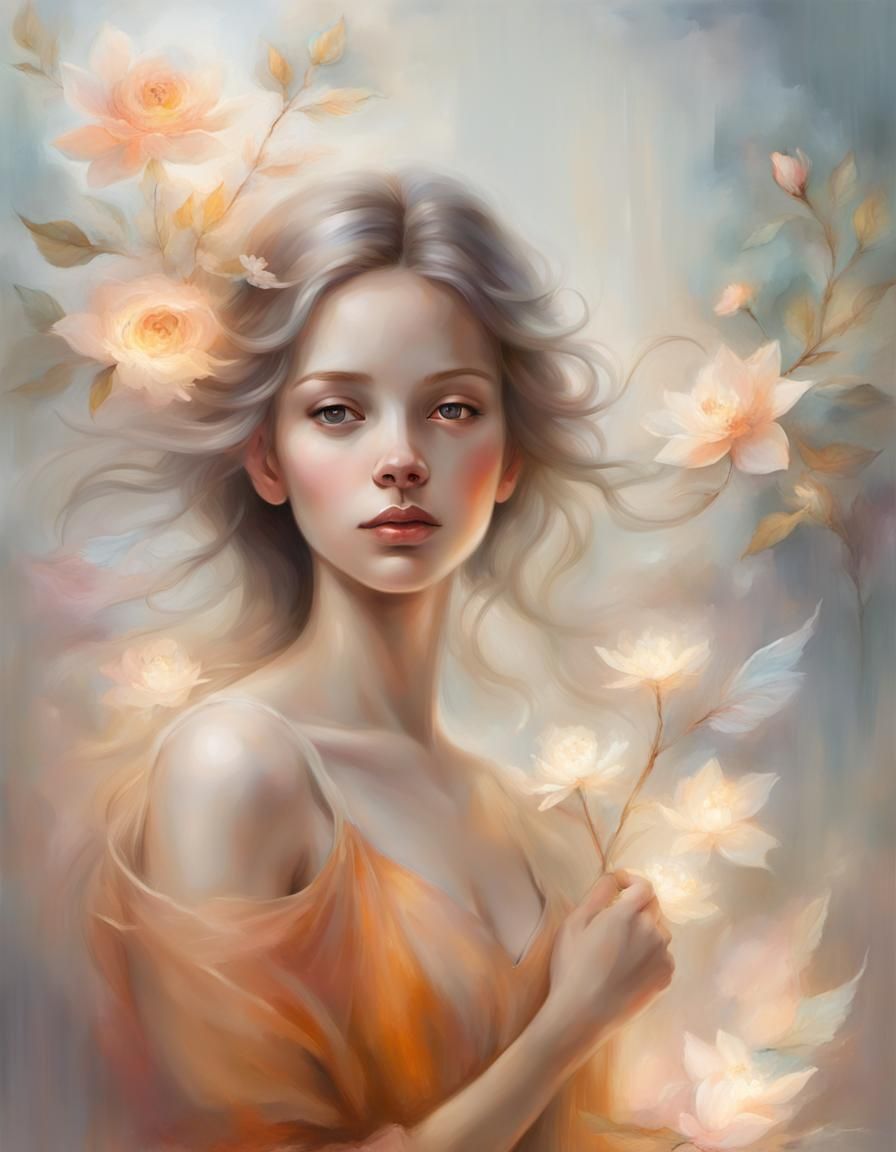 Ethereal Portrait Radiating Beauty and Grace