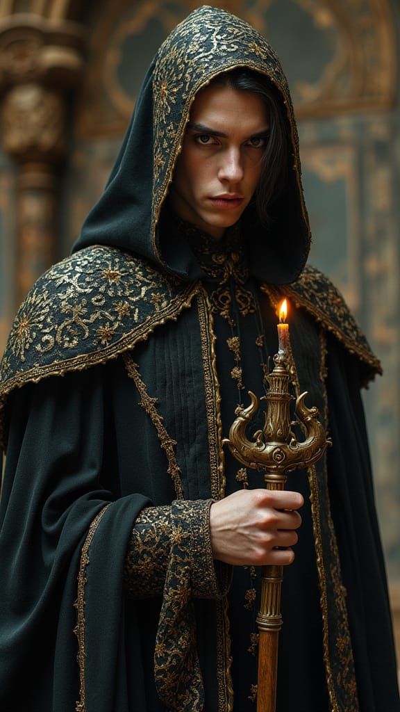 Steerpike Portrait in Ornate Aurorapunk Style