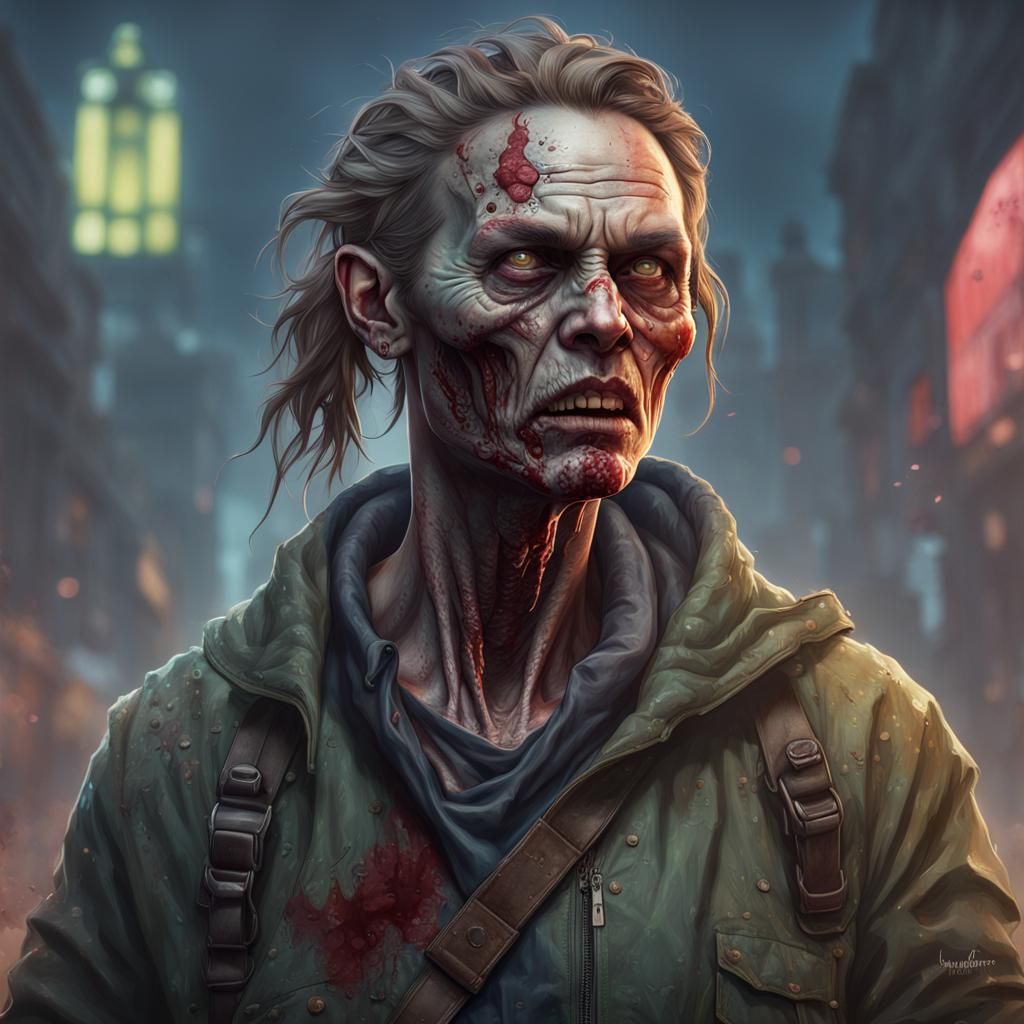 Hyperdetailed Zombie Apocalypse Portrait in 8K