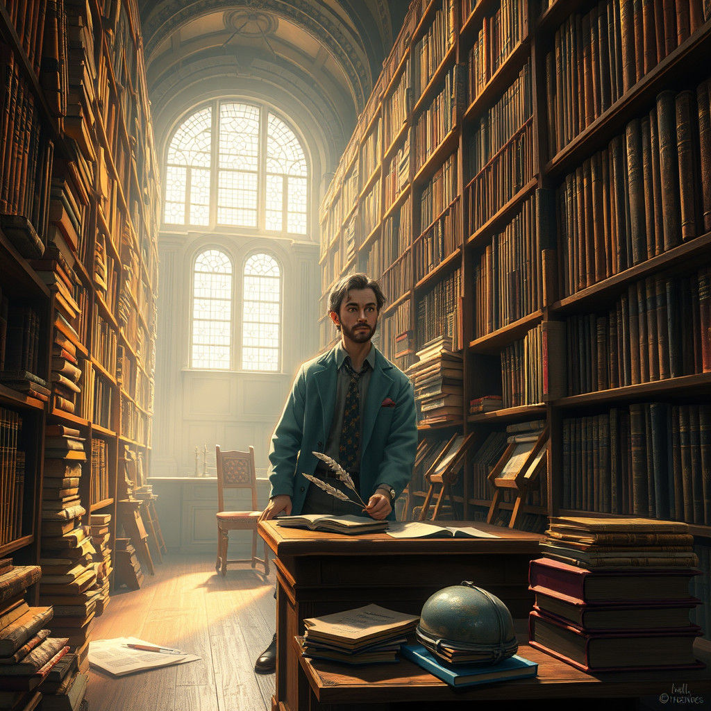 Howard Long-Name and Pipi Longstocking in Library