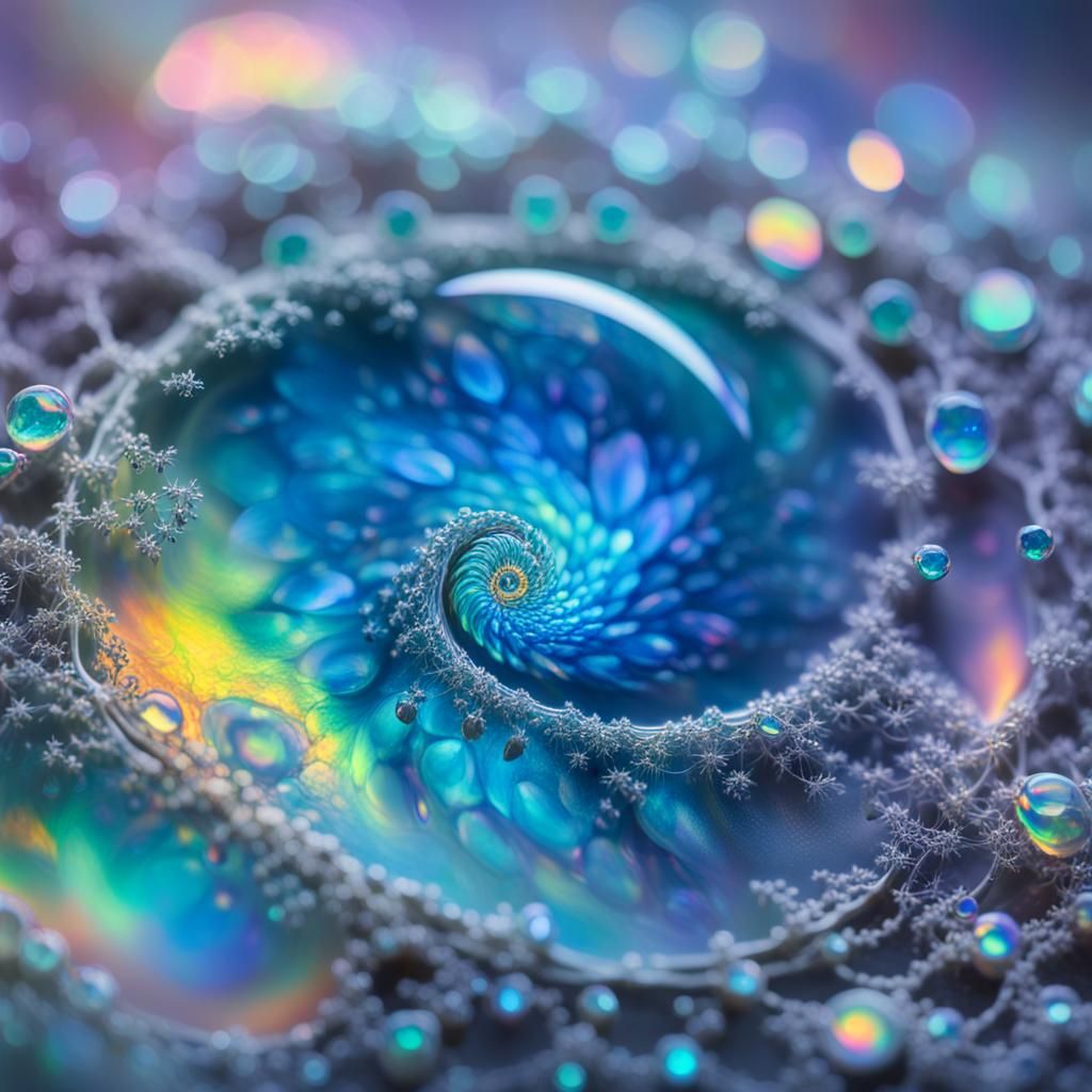 Opal World: Vibrant Surrealism in Macro Photography