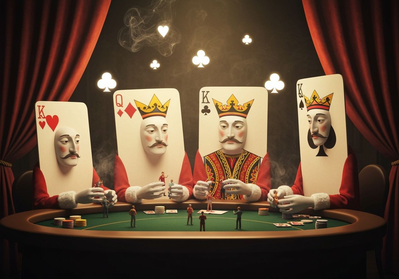 Card Kings Play Poker With Miniature Humans
