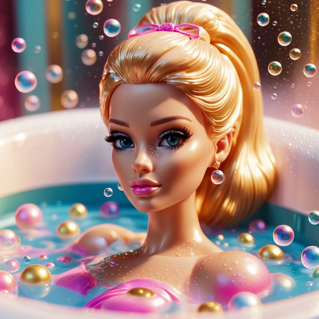 Barbie bubble bath