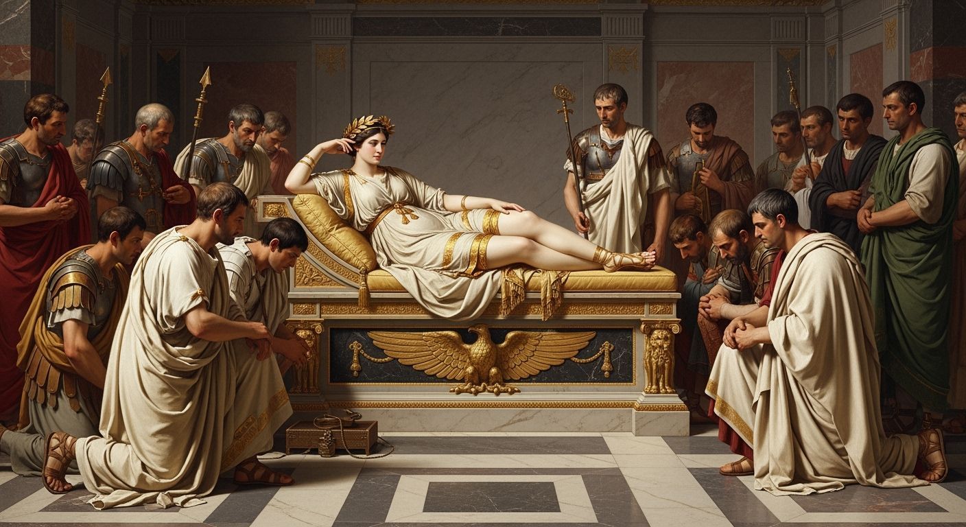 Empress Messalina in Ancient Rome Palace, Classical Style