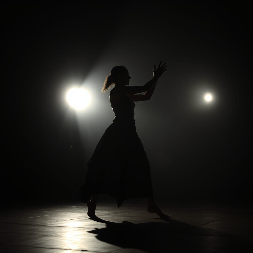 Dramatic Butoh Dance in Sparse Lighting