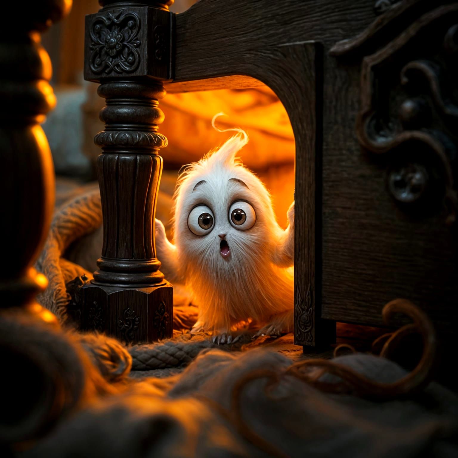 Tiny Ghost Emerges from Twilight Shadows