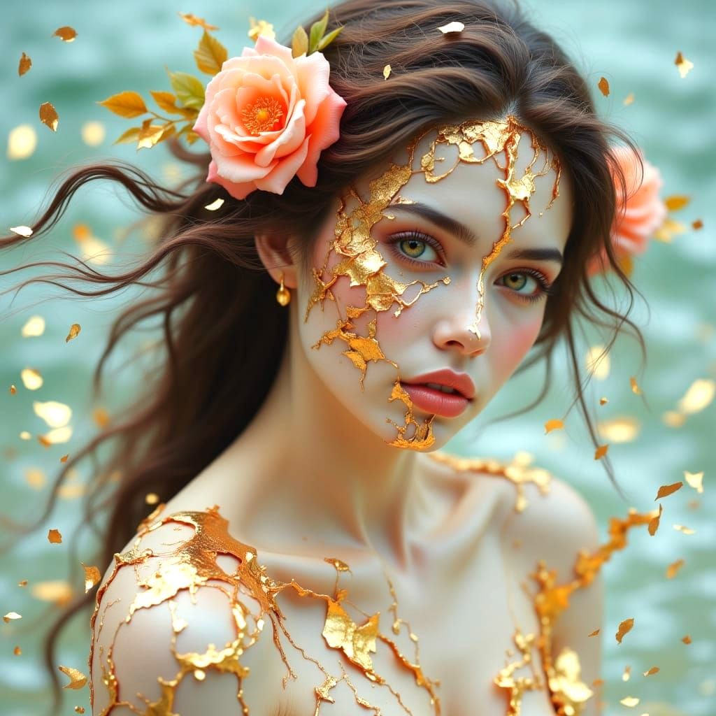 Venus, Goddess of Love, in Rococo Style