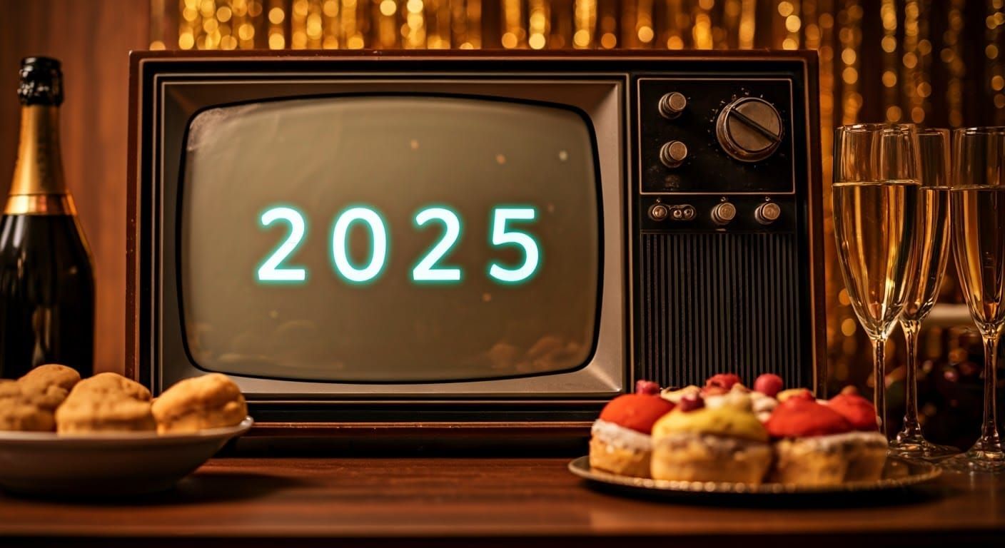 Retro Party Scene in Festive Atmosphere