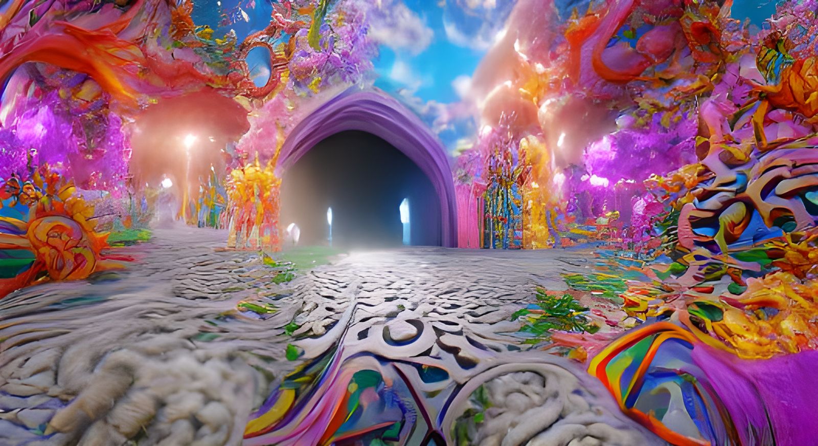 Entering through the gates of heaven on 6 hits of acid. Real...