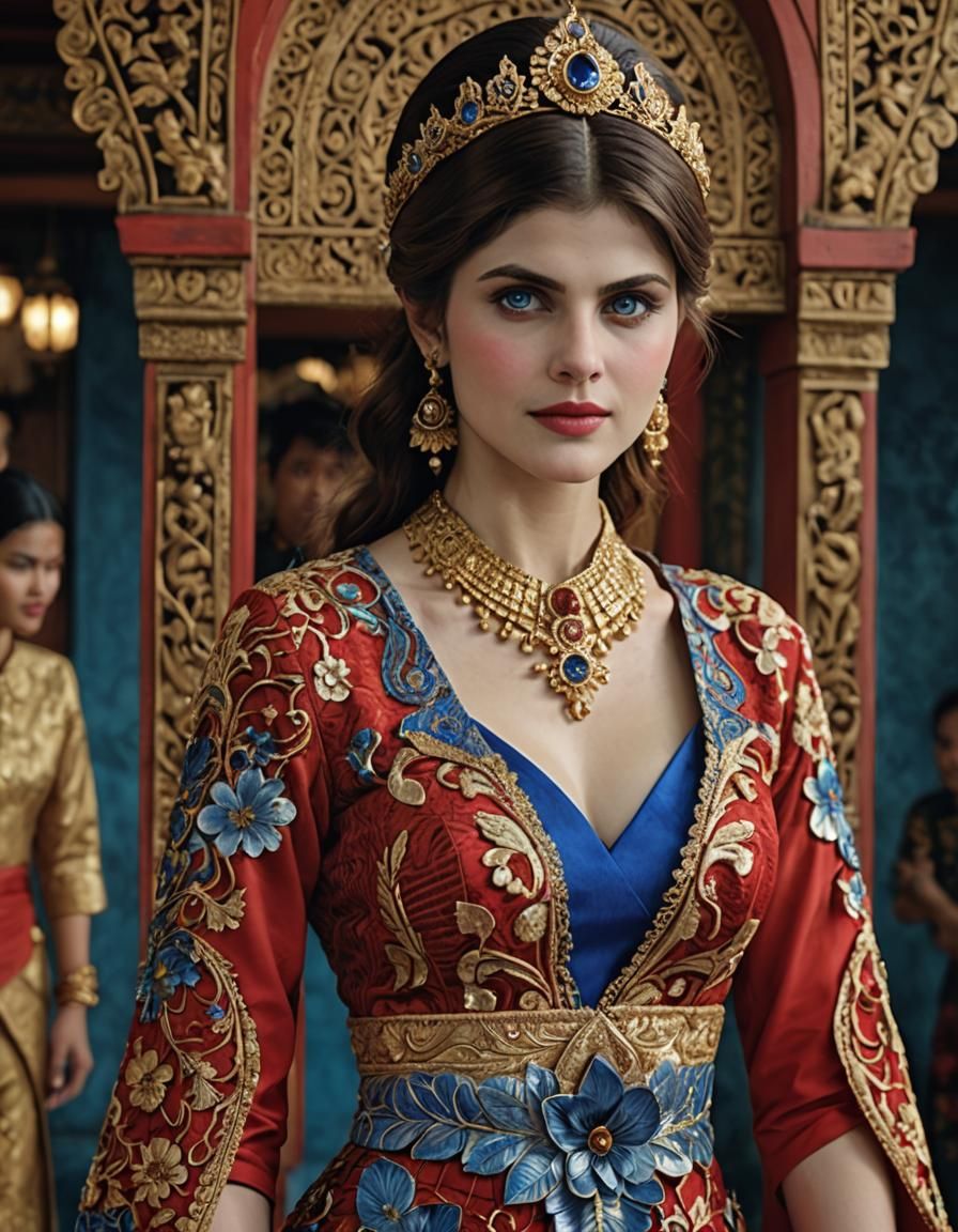 Alexandra Daddario in Avant-garde Kebaya Bali (Bonus) ♠️