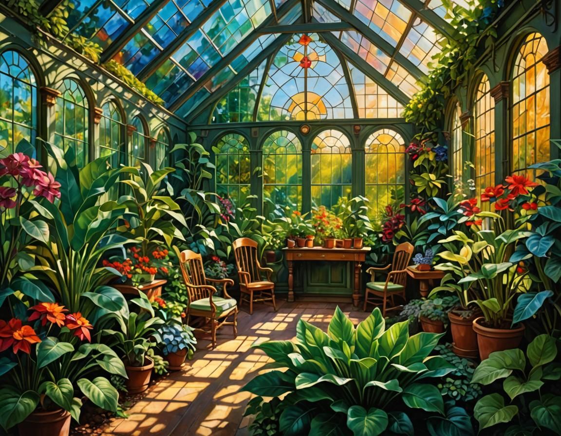 Stained Glass greenhouse