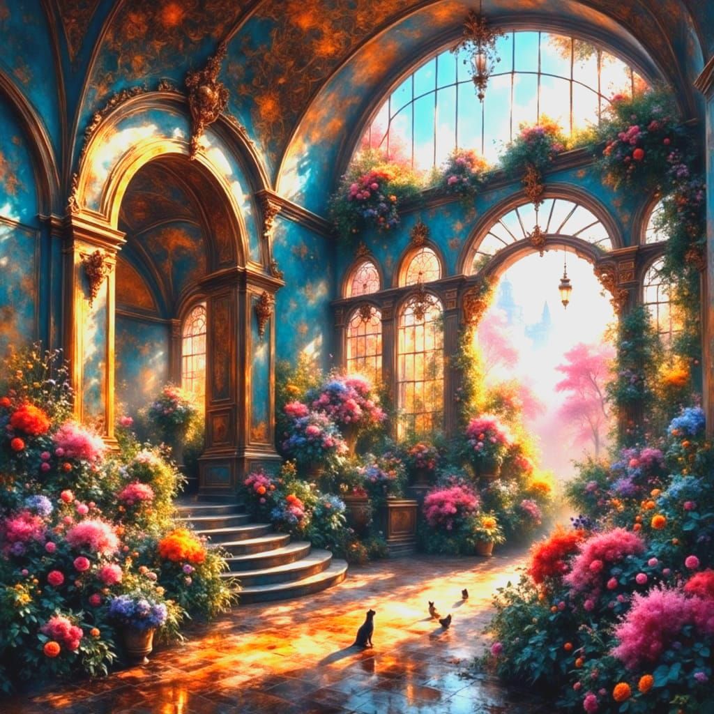 Ethereal Boho Greenhouse with Baroque Flair