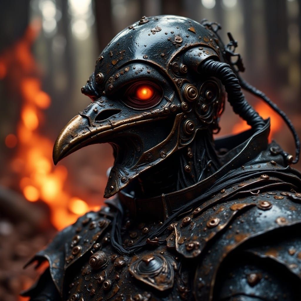 Paramilitary Cyborg Turkey Commander: Detailed Digital Art