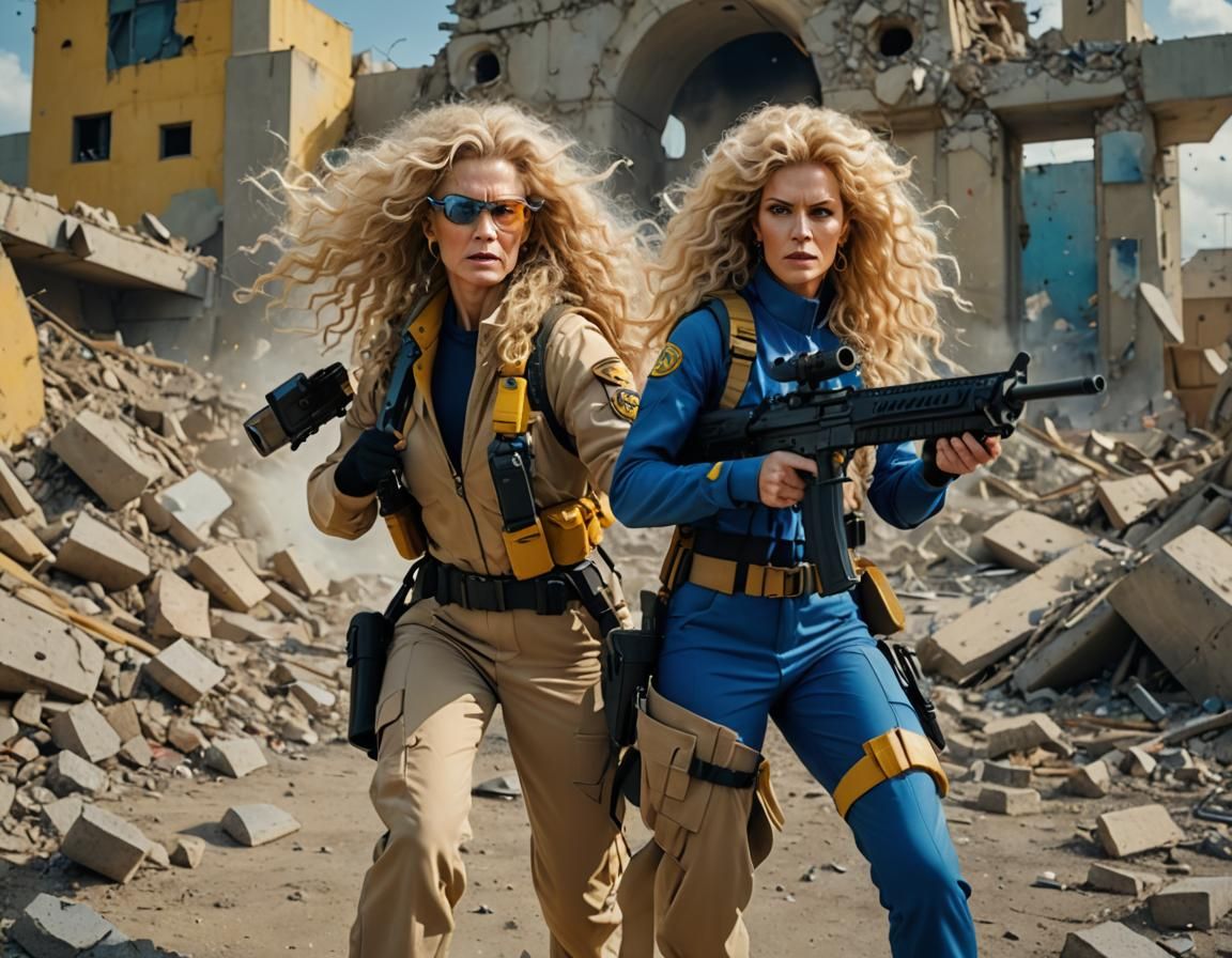 Fierce Lady Sniper in Editorial Glamour