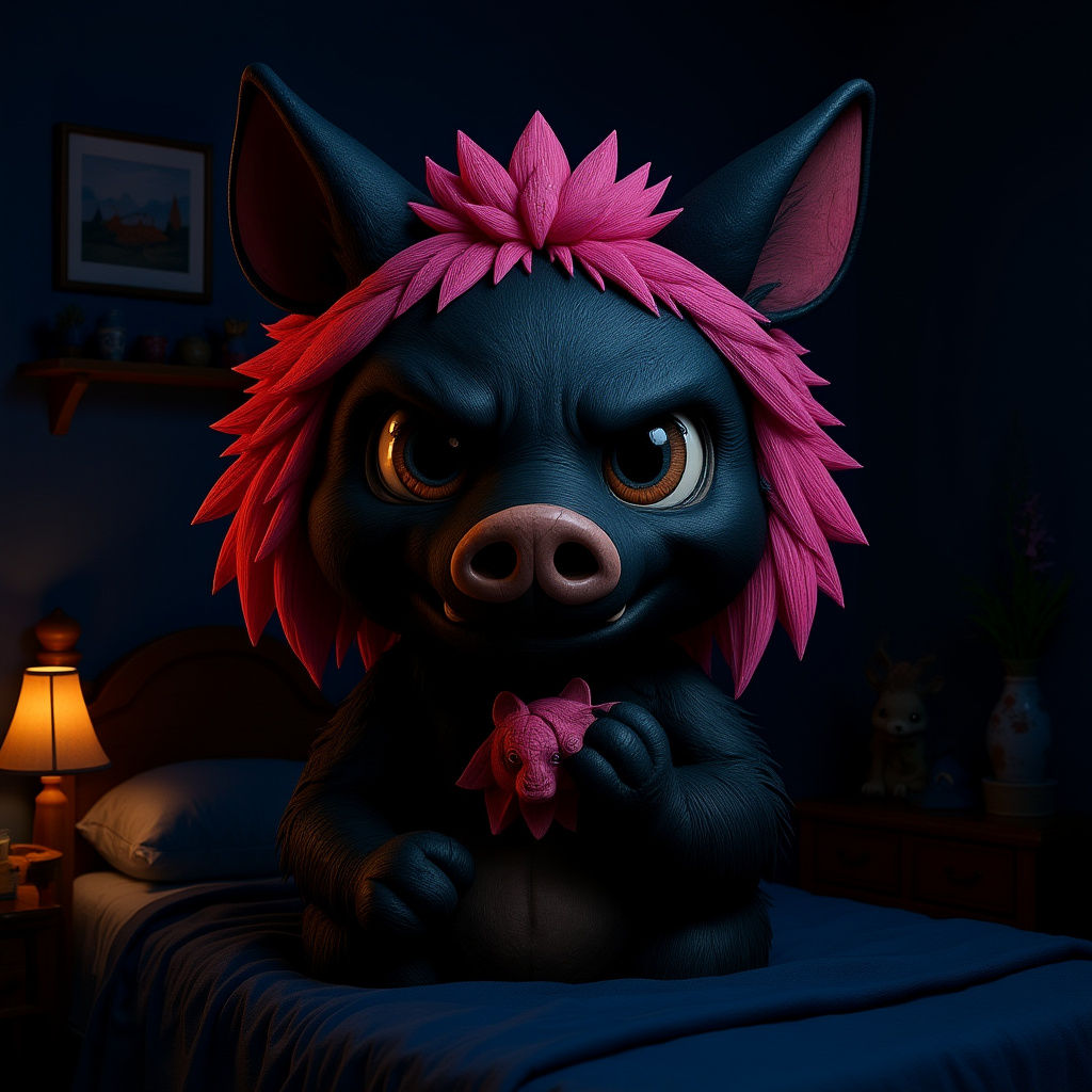 Angry Aardvark Toy Screams in Neon Light