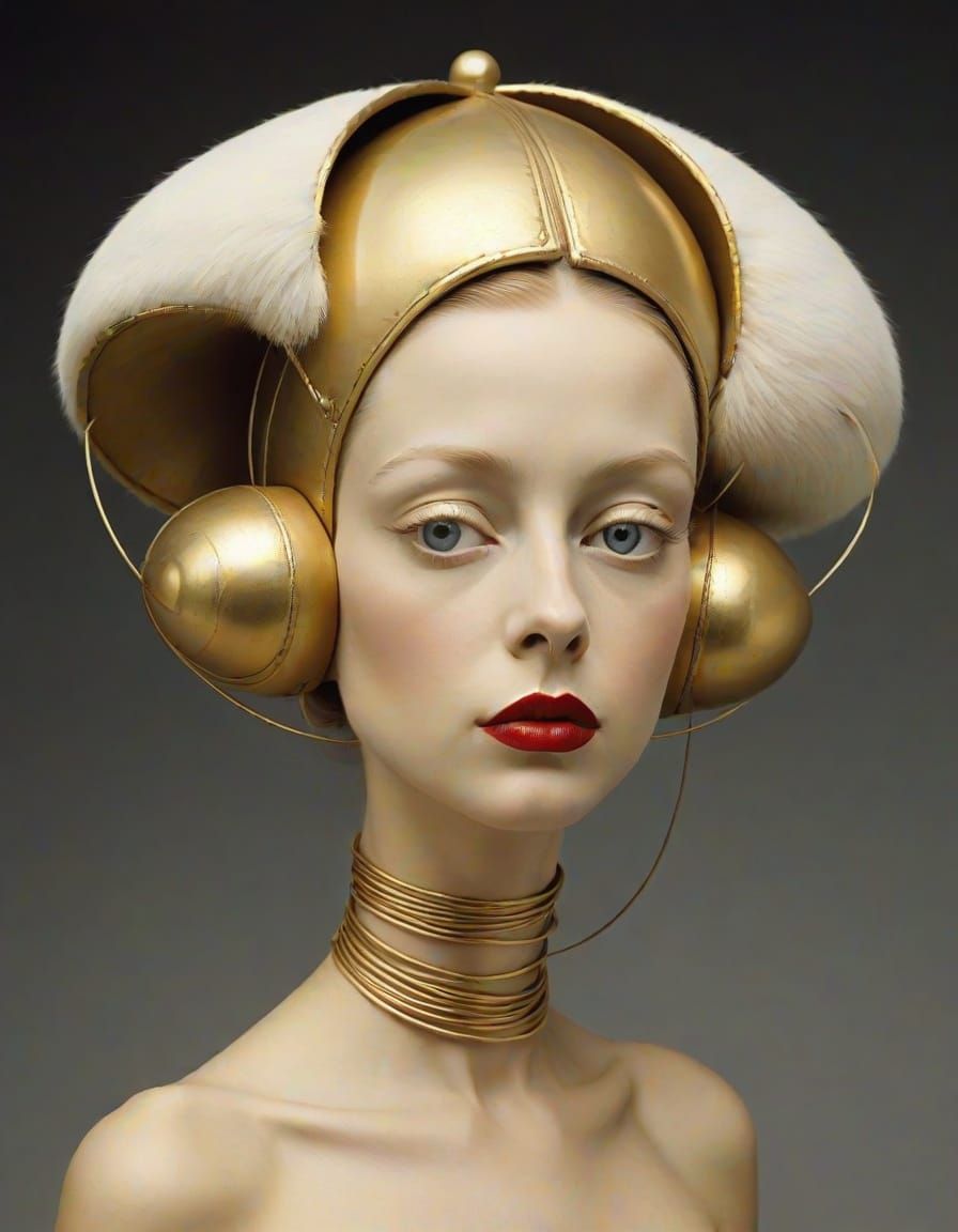 Dressed by Oskar Schlemmer Hair by Dr Seuss