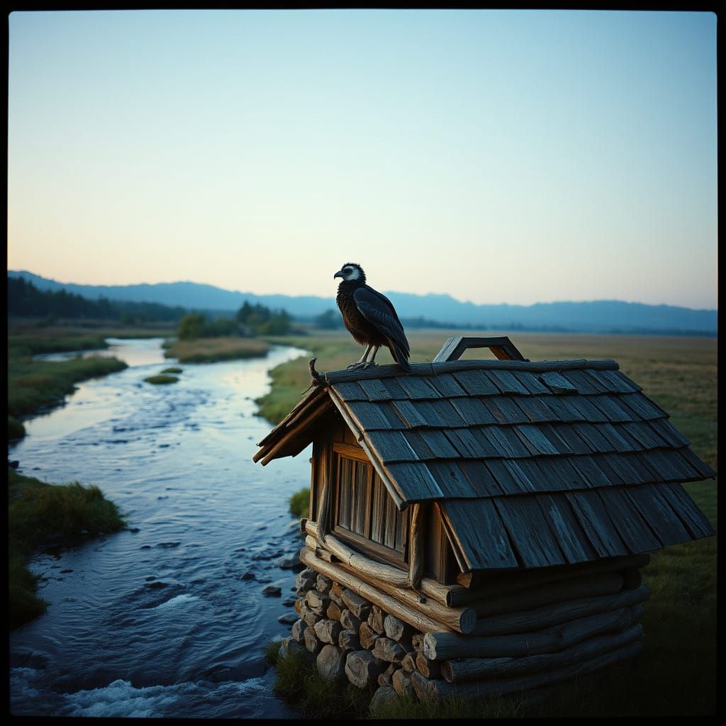 Regal Hungarian Griffin Soars Above the Hungarian Plains