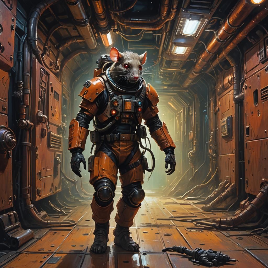 Intergalactic Exterminator in Vibrant Sci-Fi Concept Art