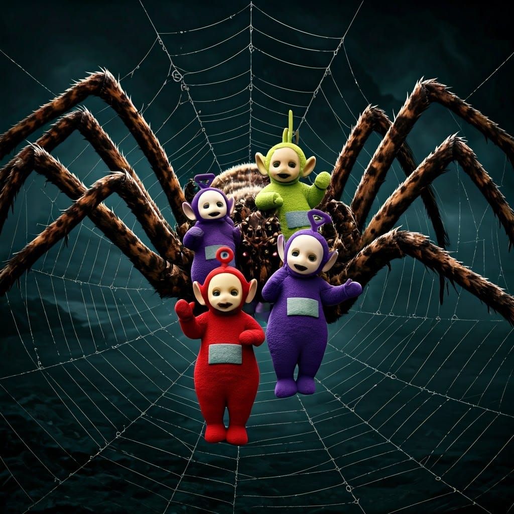 Teletubbies Entwined in the Dark Web of Shelob