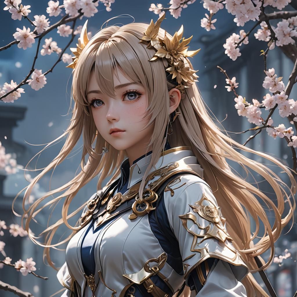 Detailed 3D Anime Art Inspired by WLOP