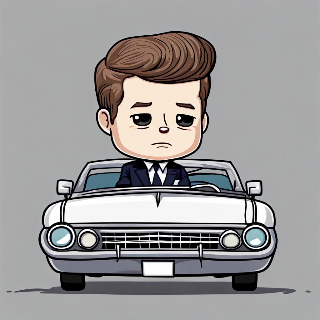 Chibi John F Kennedy in Car