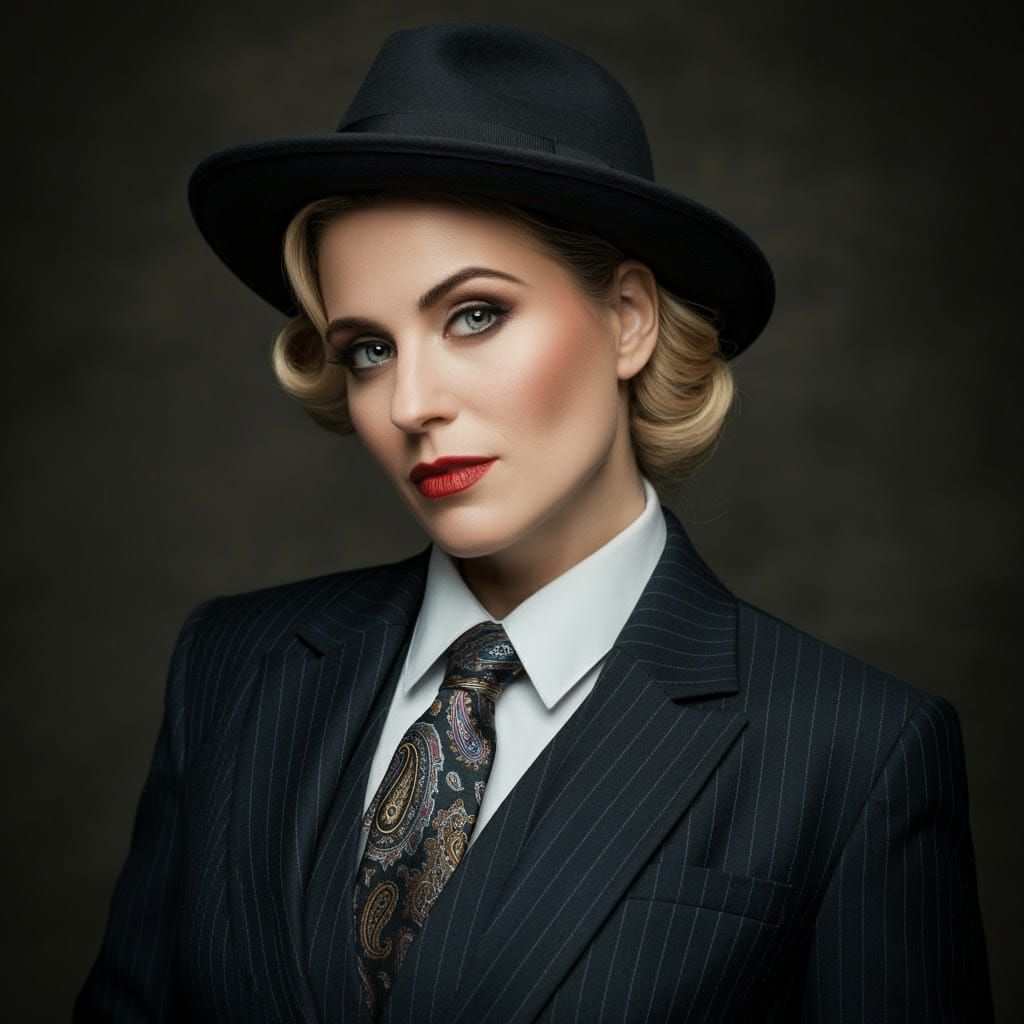 Elegant Executive Woman in British Business Attire