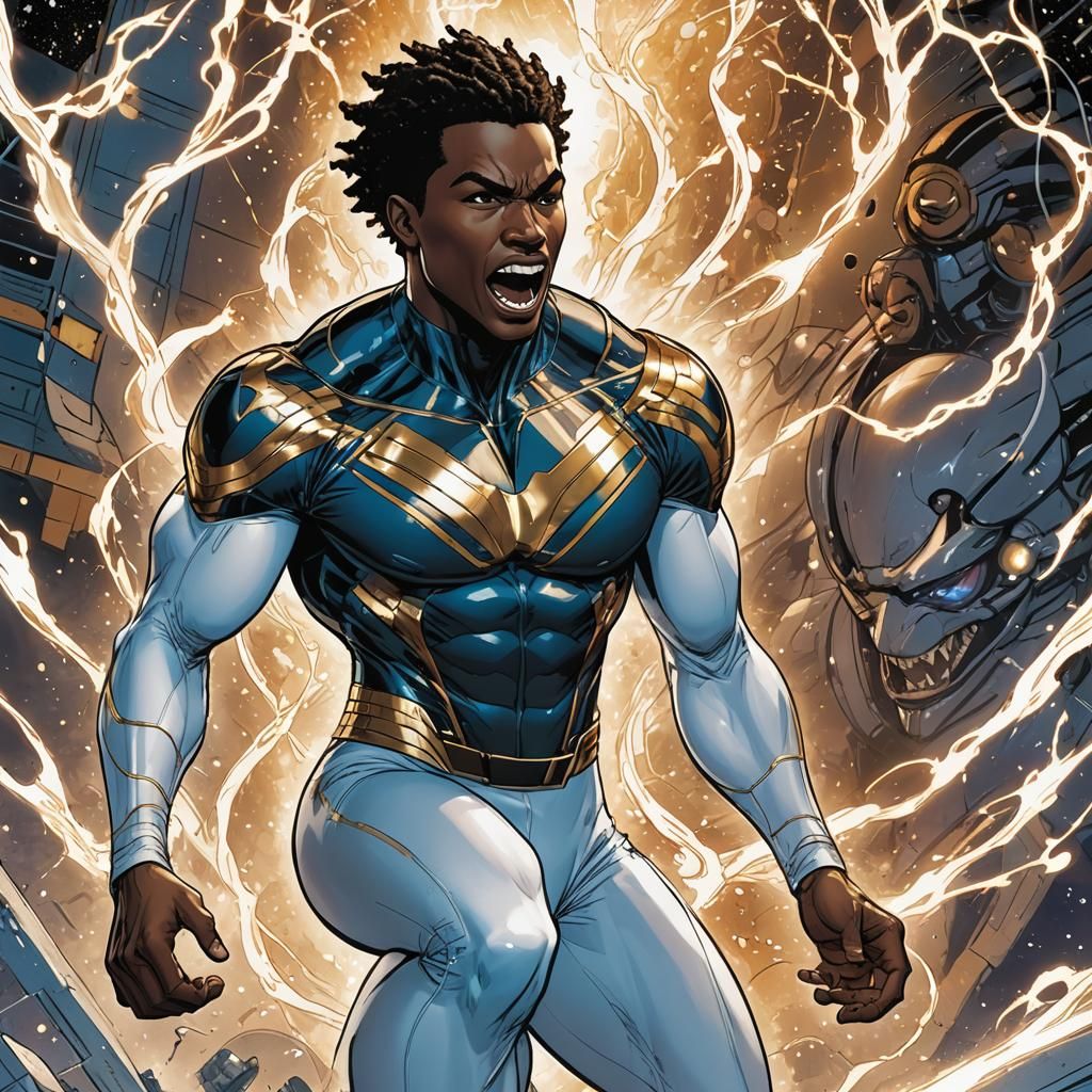 Sonic Superhero Comic Book Art