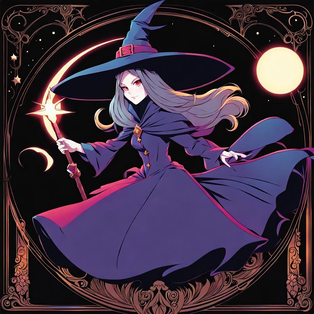 Astral Witch in Dark Academia Style