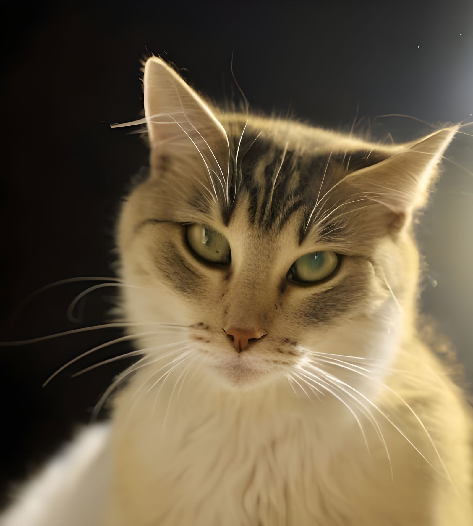 Surreal Cats on Antique Furniture with Embroidery