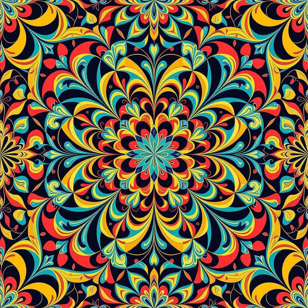 Mesmerizing Kaleidoscope Art with Symmetrical Patterns