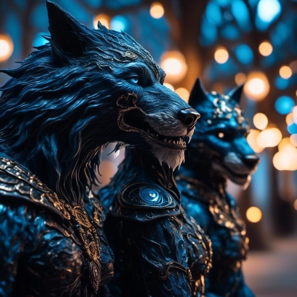 Gothic Werewolves in Hyperrealistic Detail